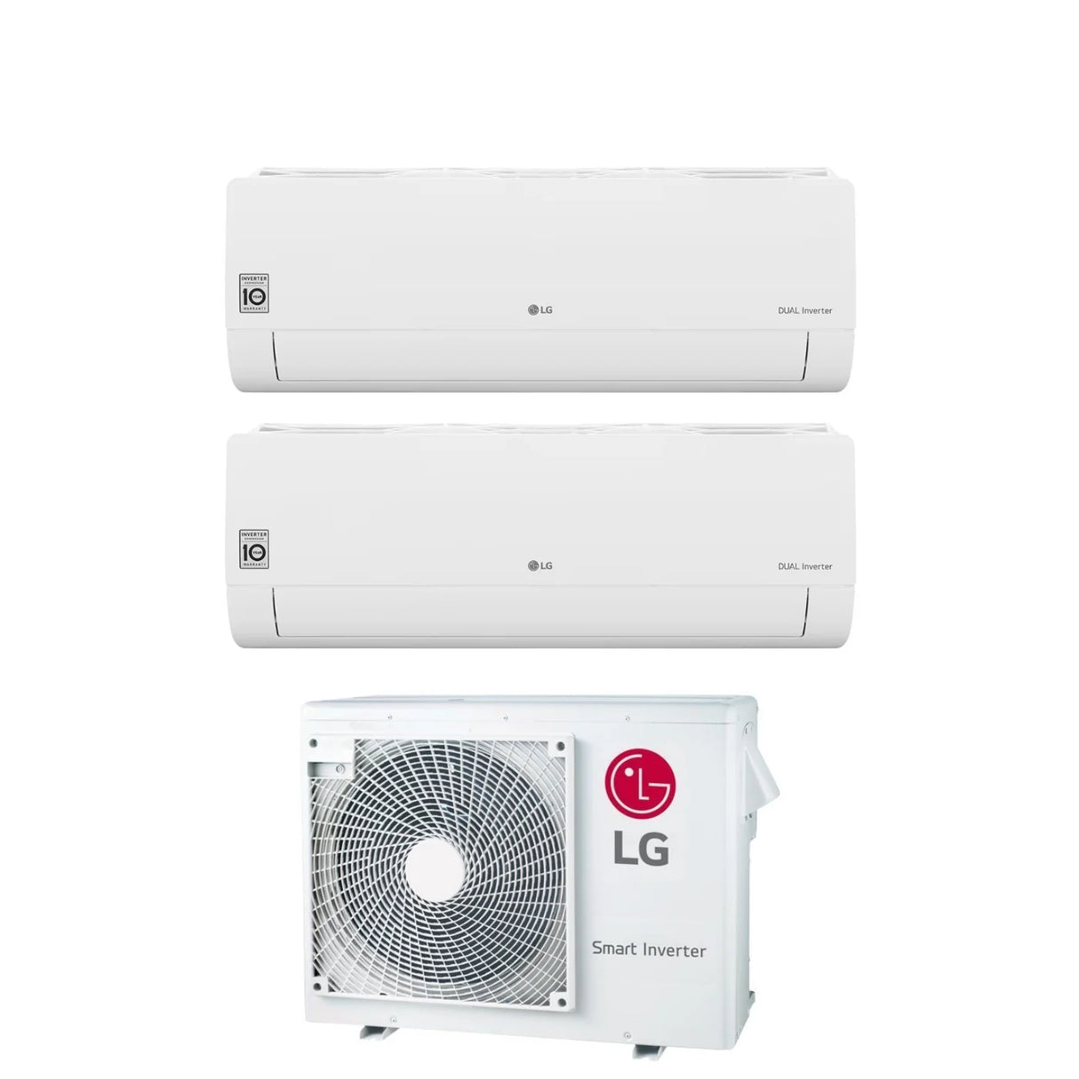 LG multisplit met 2 binnenunits van 2,5 kw + 3,5 KW – inclusief standaard montage